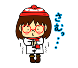 The girl with glasses(Basic) sticker #14456024