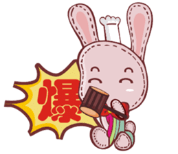 Lovely happy rabbit sticker #14456502