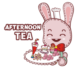 Lovely happy rabbit sticker #14456504