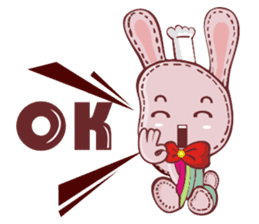 Lovely happy rabbit sticker #14456506