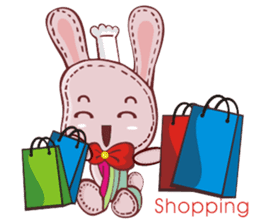 Lovely happy rabbit sticker #14456513