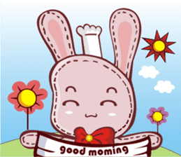 Lovely happy rabbit sticker #14456516