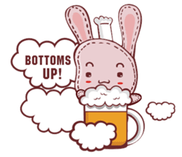 Lovely happy rabbit sticker #14456524
