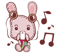 Lovely happy rabbit sticker #14456535