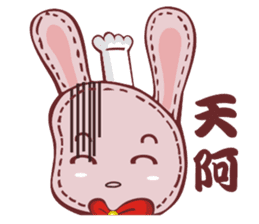Lovely happy rabbit sticker #14456540