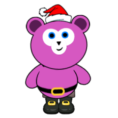 Cute Santa Bear stickers 2 (animated)