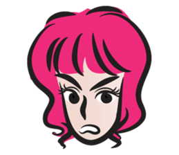 pink hair beauty sticker #14460763