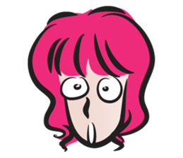 pink hair beauty sticker #14460779