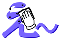 Japanese hiragana and hands sticker #14463109