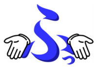 Japanese hiragana and hands sticker #14463134