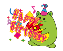 Alien baby cute Q cat sticker #14464204