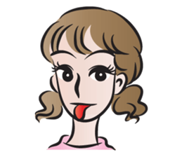 brown hair woman sticker #14464255