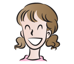 brown hair woman sticker #14464256