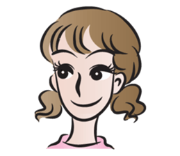 brown hair woman sticker #14464260