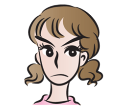 brown hair woman sticker #14464263