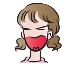 brown hair woman sticker #14464265