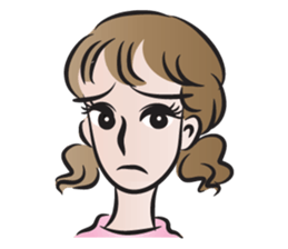 brown hair woman sticker #14464266