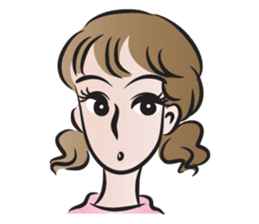 brown hair woman sticker #14464267