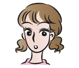 brown hair woman sticker #14464269