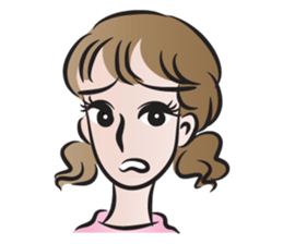 brown hair woman sticker #14464271