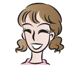 brown hair woman sticker #14464274