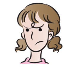 brown hair woman sticker #14464276