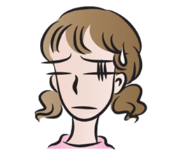 brown hair woman sticker #14464279