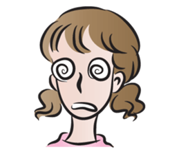 brown hair woman sticker #14464280