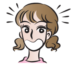 brown hair woman sticker #14464281