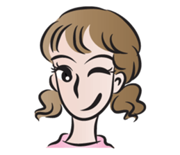 brown hair woman sticker #14464282