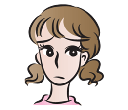 brown hair woman sticker #14464284