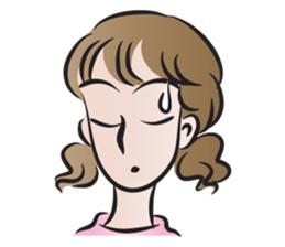 brown hair woman sticker #14464287