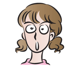 brown hair woman sticker #14464289