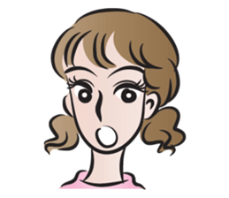 brown hair woman sticker #14464290