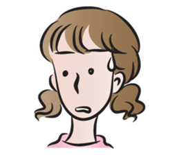 brown hair woman sticker #14464291