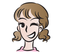 brown hair woman sticker #14464292