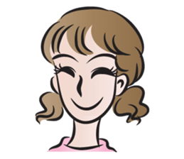 brown hair woman sticker #14464293