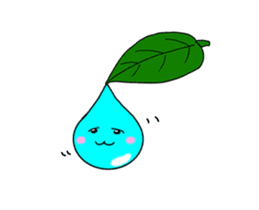 Drip from a leaf Shizuku chan sticker #14465430