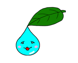 Drip from a leaf Shizuku chan sticker #14465432