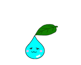 Drip from a leaf Shizuku chan sticker #14465433