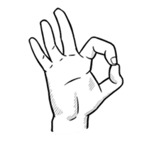 Practical Hand Gesture. sticker #14466312