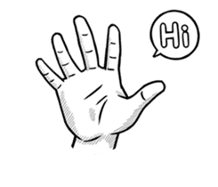 Practical Hand Gesture. sticker #14466319