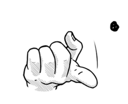 Practical Hand Gesture. sticker #14466332