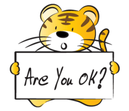 Happy lucky tiger sticker #14467583