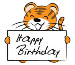 Happy lucky tiger sticker #14467590