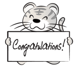 Happy lucky tiger sticker #14467591