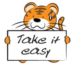 Happy lucky tiger sticker #14467592