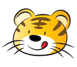 Happy lucky tiger sticker #14467603