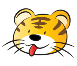 Happy lucky tiger sticker #14467604