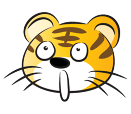 Happy lucky tiger sticker #14467605